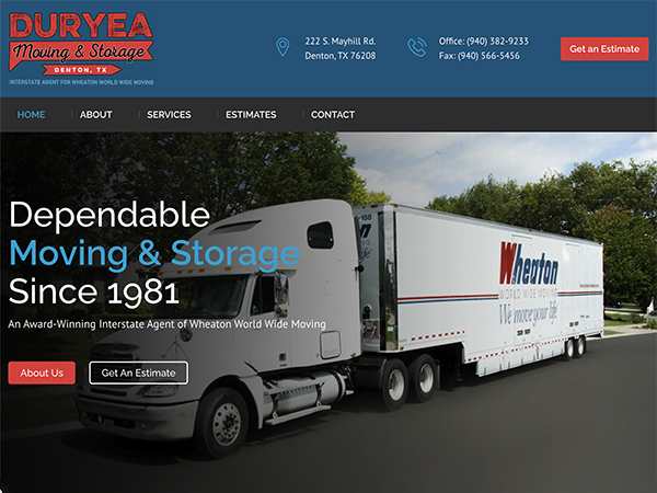 Duryea Moving & Storage Website