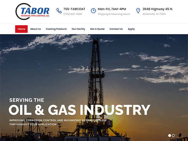 Tabor Internal Pipe Coating